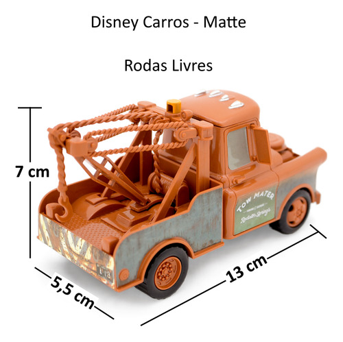 Carrinho Tow Mater Mate Do Carros 13cm Original Toyng