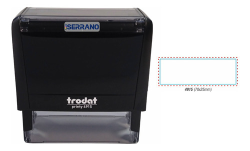 Timbre De Goma Trodat 4915 Mshops Color de la tinta Negro Color del exterior Negro
