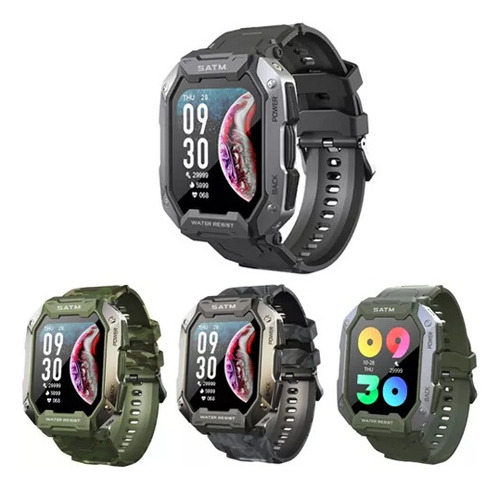 Reloj Inteligente Militar C20 Antichoque Impermeable 50 M