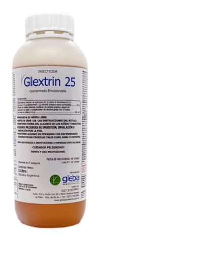 Insecticida Glextrin 25 % Cipermetrina Profesional 1 L 