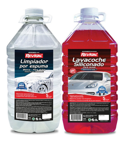 Shampoo Siliconado Rojo - Limpiador Por Espuma Revigal