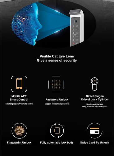 Cerradura Genérica Negro Smart Ttlock Bluetooth Negro