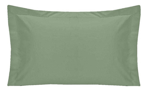 Fronha 400 Fios 100% Algodão Egípcio 50 X 90 Cm - Estampado Cor Verde Lisa