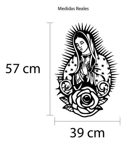 Vinil Decorativo Virgen Rosas Para Pared