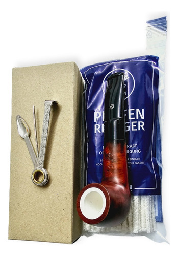 Pipa Recta De Brezo Mate + Kit / Excelente Raíz Italiana