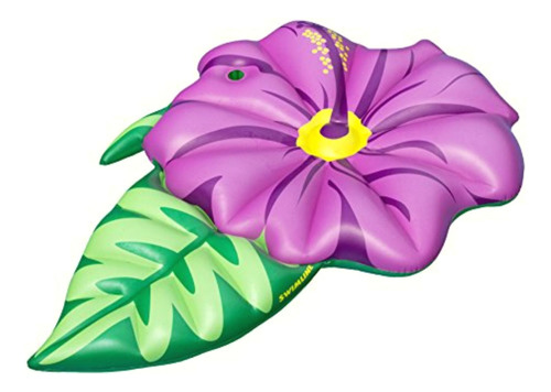 Swimline Flotador Inflable De Flores De Hibisco, Morado, 70