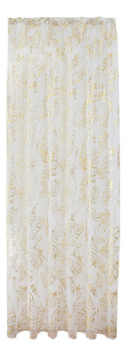 Cortina Transparente Para Ventana, 100 Cm X 200 Cm Oro