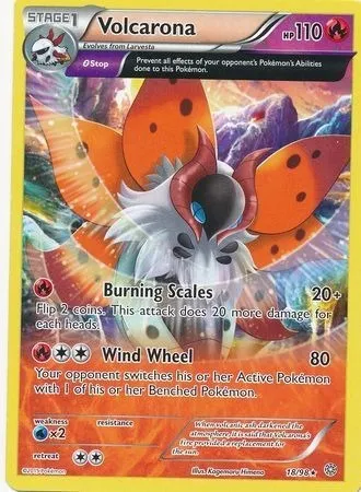 Cartas Pokemon Volcarona 18/98 Full Art Aor Ancient Origins (Usado)