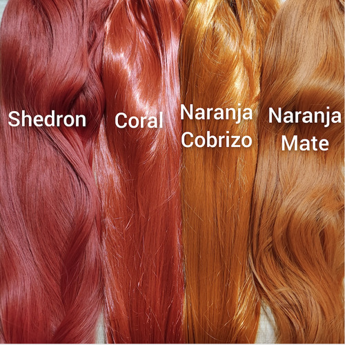 Peluca Rojo Shedron Larga Cabello Cobrizo Liso Cosplay Tamaño de la base unitalla