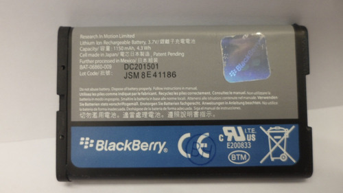 Imagen 2 de 7 de Bateria Original Blackberry C-s2 3.7v 1150mah (2015) E3042