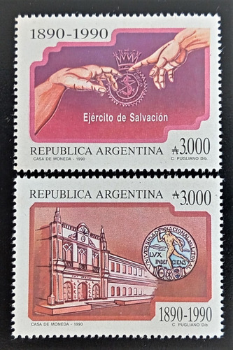 Argentina, Serie Gj 2519-20 Conmemoraciones 1990 Mint L18345