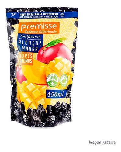 Sabonete Premisse Alcacuz E Manga 450ml Refil C/03