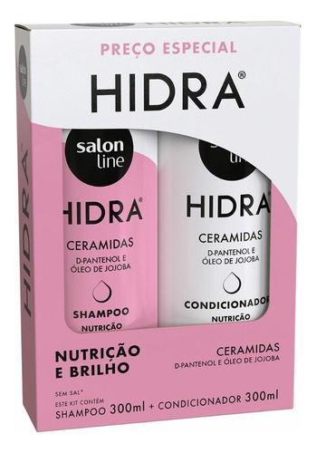 Kit Salon Line Shampoo 300ml +cond 300ml Hidra Ceramidas