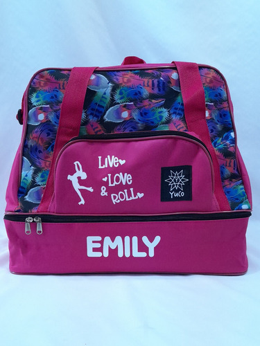 Imagen 3 de 9 de Combo Bolso De Patin Cajon Estampado Yuco + Cubre Patin