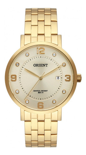 Relógio Feminino Orient Dourado Fgss1165 C2kx Com Calendário