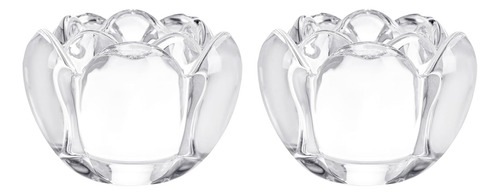 Portavelas De Cristal Cónico Para Bodas Y Fiestas, 2 Unid.