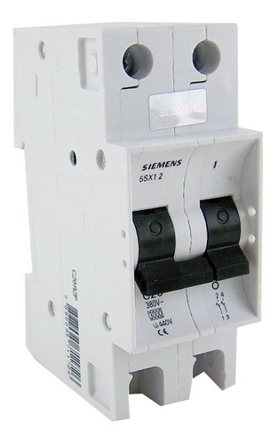 Disjuntor Bipolar 13a Curva C 5sx12137 Siemens