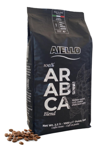 Café En Grano Entero Aiello 100% Arábica 1 Kg