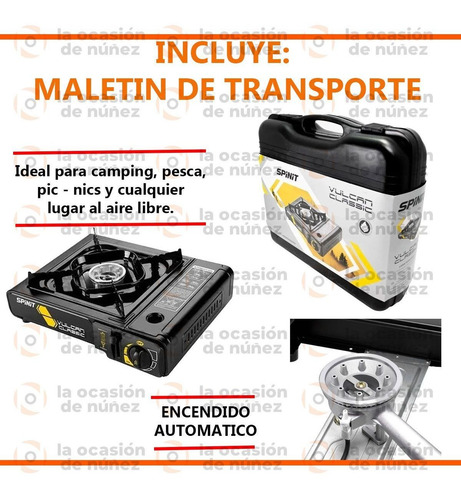 Anafe Camping Portatil Spinit 1 Hornalla Calentador Encendid