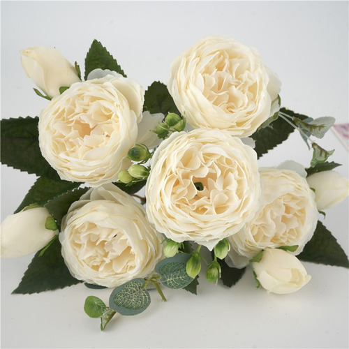 Imagen 5 de 6 de Peonía De Seda Artificial Ramos De Novia Para Bodas