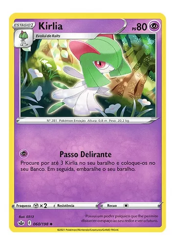 Kit Carta Pokémon Gardevoir Kirlia Ralts Reinado Arrepiante