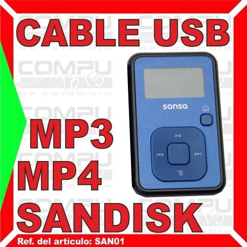 Imagen 5 de 6 de Sansa Mp4 Cable Reproductores Ref: San01 Computoys Sas
