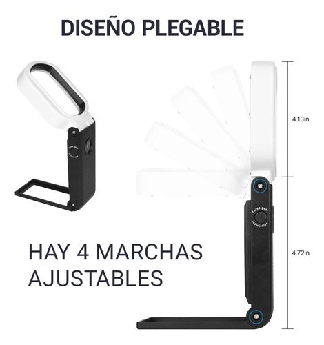 Lupa Com Luz Led 10x E 25x De Aumento Lupa Para Leitura Com