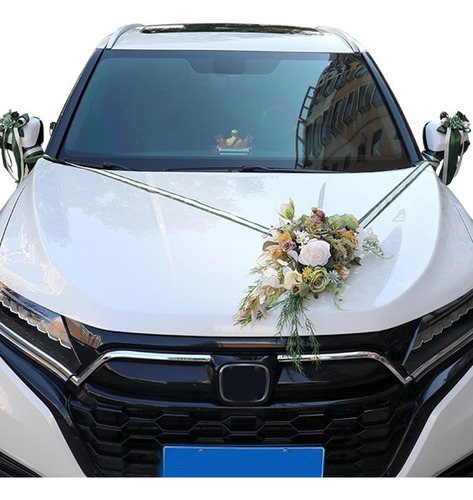 Conjunto De Decoração De Carro De Casamento Verde
