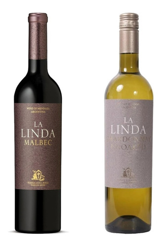 Vinos La Linda Malbec 750ml + La Linda Chardonnay 750ml