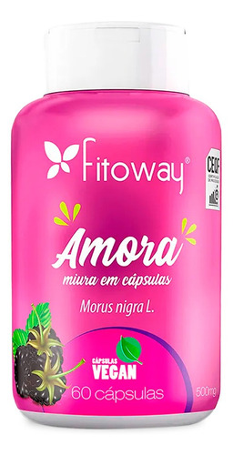 Imagem 2 de 2 de 3x Amora Miura 500mg - 60 Caps Original