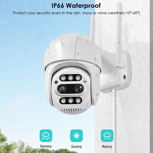 Camera Wifi Com Rastreamento Fhd Icsee 8xzoom Externa Onvif