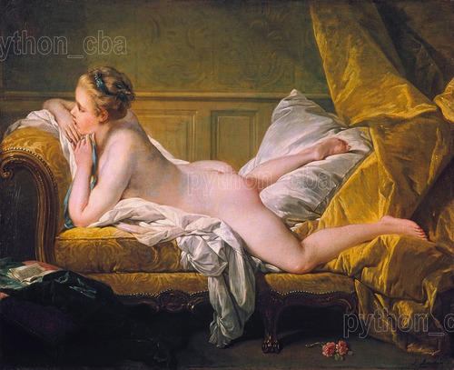 Cuadro Odalisca Rubia Ó Niña Descansando De François Boucher