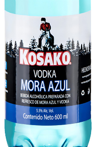 Pack De 12 Fusión Kosako Mora Azul Pet 600 Ml