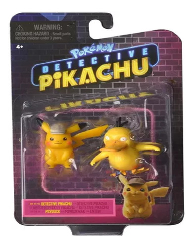 Set Detective Pikachu + Psyduck Pokemon Detective Pikachu