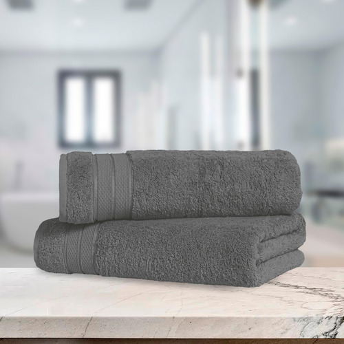 Juego De 2 Toallas De Baño 68 X 137 Cm 100% Algodón Turco