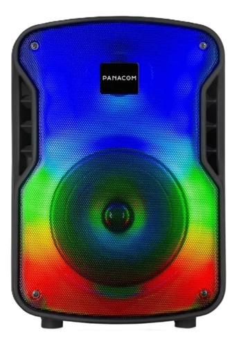 Parlante Panacom Sp1321 Bluetooth Luces Radio Color Negro