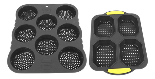 Molde Para Pan De Hamburguesa De Silicona De 8 Cavidades