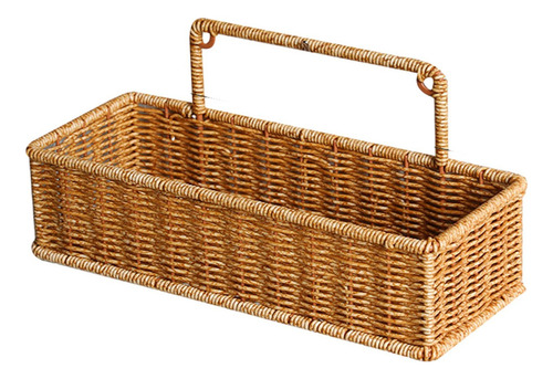 Cesta De Almacenamiento, Cesta Colgante Tejida Rectangular