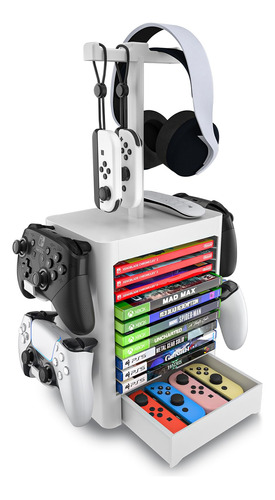 Echzove Ps5 Game Organizer, Storage Stand For Nintendo Swit.