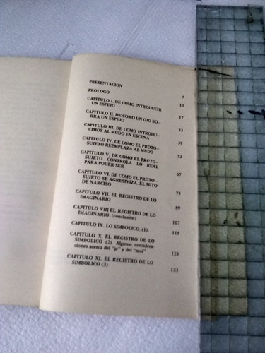 Topología De J. Lacan:del Narcisismo. Vallejo 1979/138 Pág. (Usado)