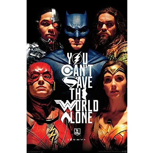 Póster De Liga De Justicia De Dc Comics Salva Mundo, 2...