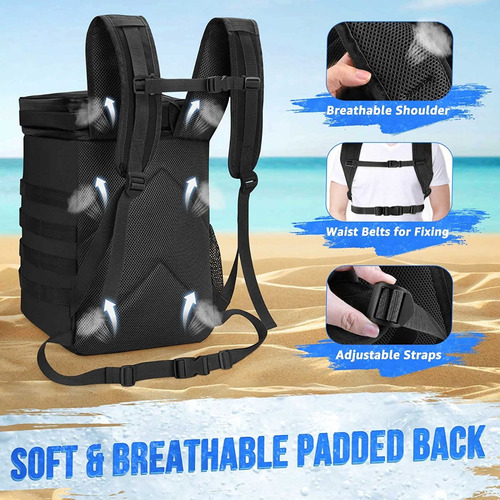 Hielera Mochila Tactica Termica 45 Latas Para Camping Playa