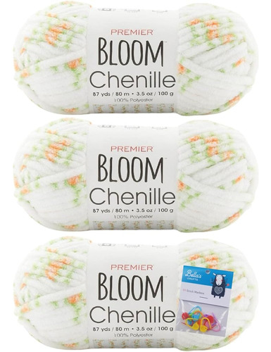 Premier Yarns Bloom Hilo De Chenilla 3 5 Onzas Peso Super 6