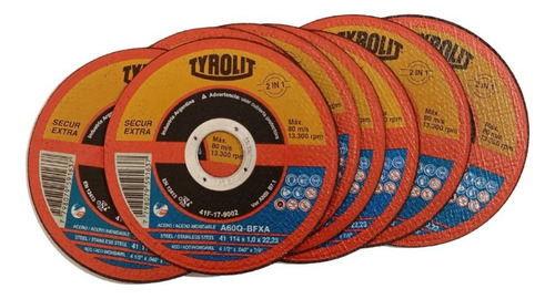 Disco De Corte Inox 4.1/2 Pol. 41f Secur - Tyrolit