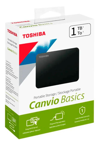 Disco Duro Externo Toshiba 1tb Canvio Basics Usb3.0 - Tienda