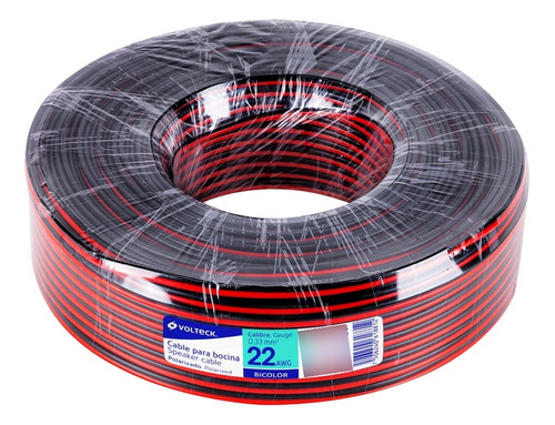 Cable Para Parlantes Bicolor 22 Awg 100mts Volteck