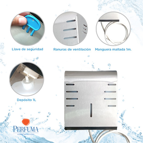 Dispenser Desodorizador Por Goteo De Acero Bactericida Baño