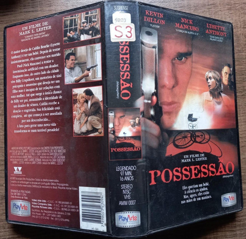 Vhs Raro- Possessão -kevin Dillon - Mark L. Lester Legendado