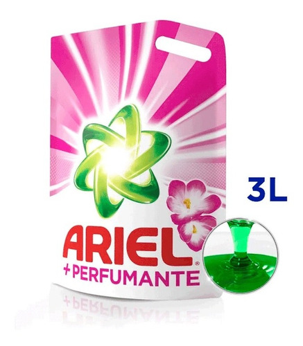 Jabon Liquido Ariel + Perfumante Pouch X 3 Lt