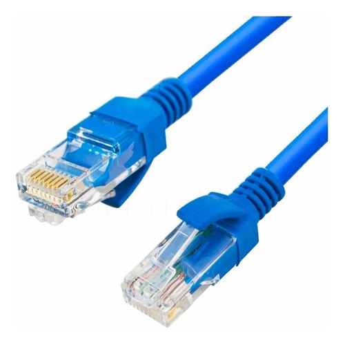 Cabo De Rede Rj45 Cat5e Azul De 10 Metros